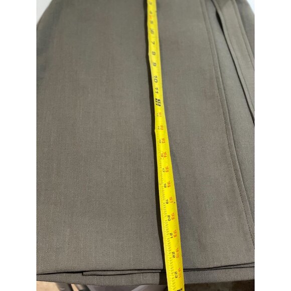 Ann Taylor Petite Olive Green A-Line Skirt With D-Ring Belt - Picture 12 of 14